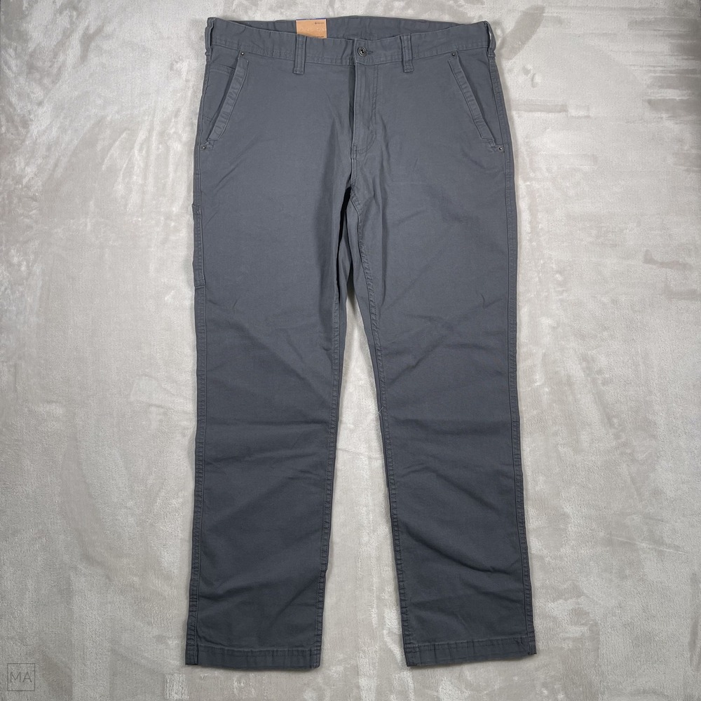 NEW Eddie Bauer Men's Canvas Utility Pants Casual Workwear 36x32 Gray